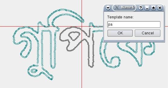 screenshot: template addition